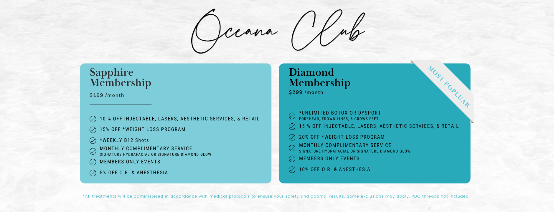 Oceana Club Memberships – North Texas Plastic Surgery